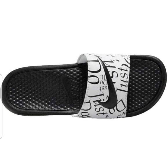 NIKE BENASSI JDI SLIDE 631261 032 BLACK/WHITE Prin - Picture 4 of 4